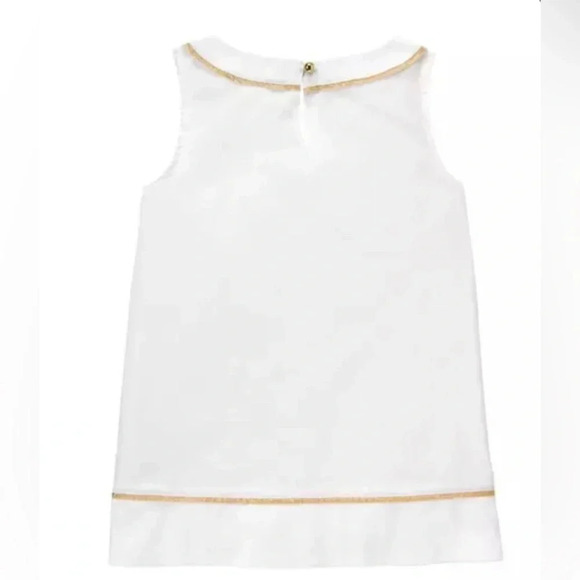 Janie and Jack Swim Coverup Girls’ 5 White Metallic Trim NWT - Picture 2 of 8